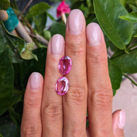 5.69&nbsp;Ct.Tw.Total Carat Weight Pink Sapphire Pair from Ceylon (Sri Lanka) Life Style