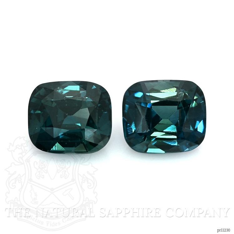 4.10 Ct.Tw. Greenish Blue Sapphire Pair from Ceylon (Sri Lanka)