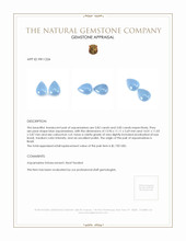 11.67 Ct.Tw.Total Carat Weight Blue Cabochon Aquamarine Pair from Brazil Appraisal