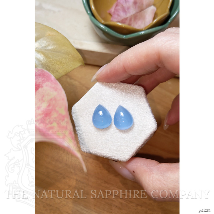 11.67 Ct.Tw. Cabochon Aquamarine Pair from Brazil