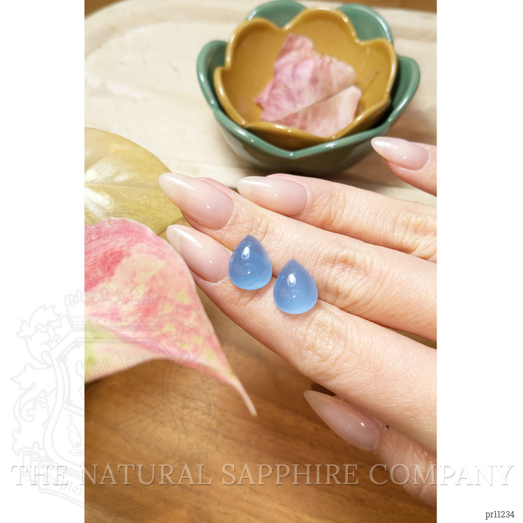 11.67 Ct.Tw. Cabochon Aquamarine Pair from Brazil