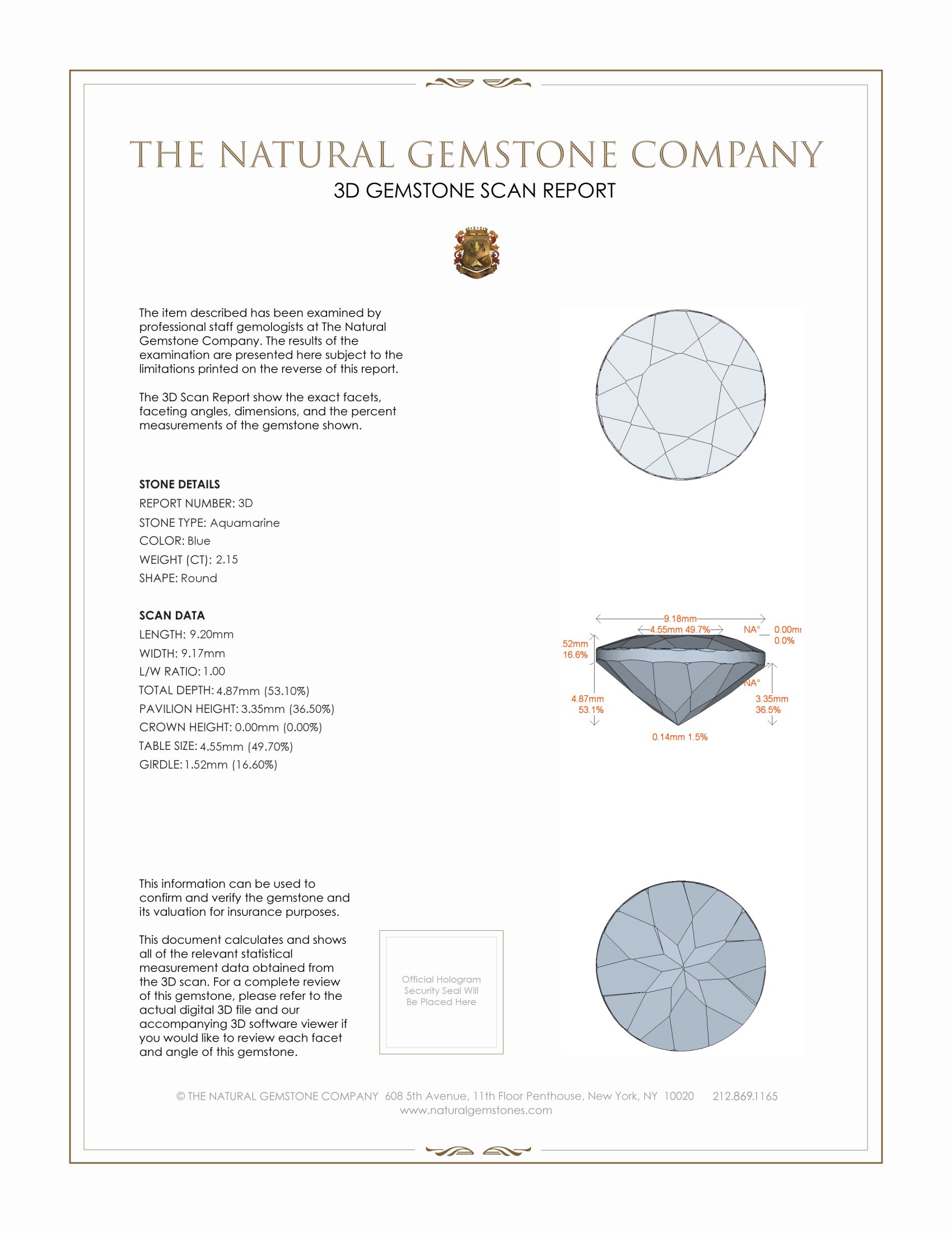 4.34 Ct.Tw. Aquamarine Pair from Brazil