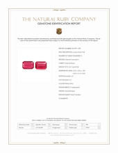 1.15 Ct.Tw.Total Carat Weight Pinkish Red Ruby Pair from Mozambique Scan Report