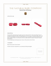 0.94 Ct.Tw.Total Carat Weight Ruby Pair from Mozambique Appraisal