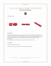 0.94 Ct.Tw.Total Carat Weight Ruby Pair from Mozambique Appraisal