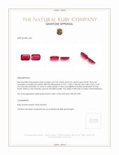 1.12&nbsp;Ct.Tw.Total Carat Weight Ruby Pair from Mozambique Appraisal