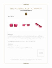 1.51 Ct.Tw.Total Carat Weight Ruby Pair from Mozambique Appraisal