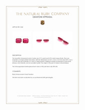 1.51 Ct.Tw.Total Carat Weight Pinkish Red Ruby Pair from Mozambique Appraisal