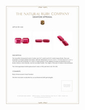 1.04 Ct.Tw.Total Carat Weight Ruby Pair from Mozambique Appraisal