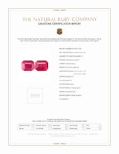 1.04 Ct.Tw.Total Carat Weight Pinkish Red Ruby Pair from Mozambique Scan Report