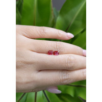 1.04 Ct.Tw.Total Carat Weight Ruby Pair from Mozambique Life Style