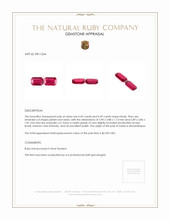 0.98 Ct.Tw.Total Carat Weight Ruby Pair from Mozambique Appraisal