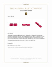 0.98 Ct.Tw.Total Carat Weight Pinkish Red Ruby Pair from Mozambique Appraisal