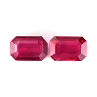 0.98 Ct.Tw.Total Carat Weight Ruby Pair from Mozambique Video