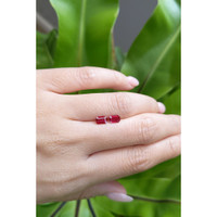 0.98 Ct.Tw.Total Carat Weight Ruby Pair from Mozambique Life Style