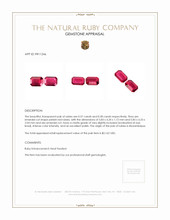 1.15 Ct.Tw.Total Carat Weight Ruby Pair from Mozambique Appraisal