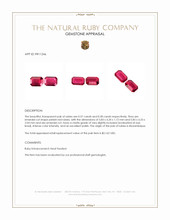 1.15 Ct.Tw.Total Carat Weight Pinkish Red Ruby Pair from Mozambique Appraisal