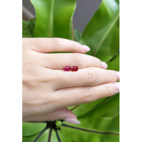 1.15 Ct.Tw.Total Carat Weight Ruby Pair from Mozambique Life Style