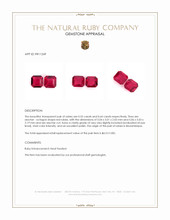 1.19 Ct.Tw.Total Carat Weight Ruby Pair from Mozambique Appraisal