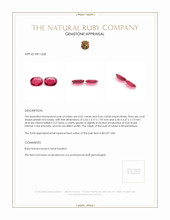 1.31 Ct.Tw.Total Carat Weight Ruby Pair from Mozambique Appraisal