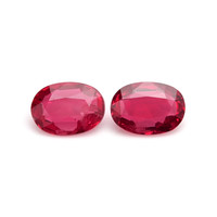 1.31 Ct.Tw.Total Carat Weight Ruby Pair from Mozambique Video