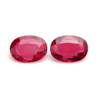 1.31 Ct.Tw.Total Carat Weight Ruby Pair from Mozambique Video