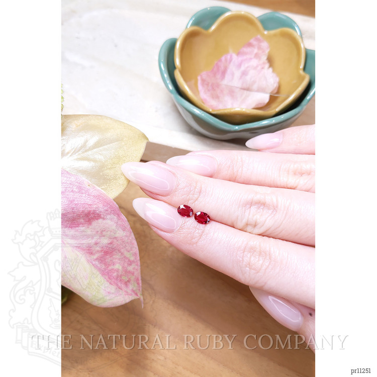 0.90 Ct.Tw. Ruby Pair from Mozambique