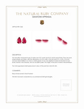 1.18 Ct.Tw.Total Carat Weight Ruby Pair from Mozambique Appraisal