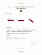 0.88 Ct.Tw.Total Carat Weight Ruby Pair from Mozambique Appraisal