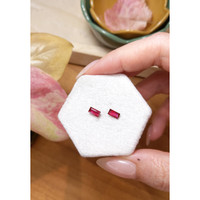 0.88 Ct.Tw.Total Carat Weight Ruby Pair from Mozambique Life Style