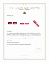 0.81&nbsp;Ct.Tw.Total Carat Weight Ruby Pair from Mozambique Appraisal