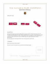 0.73 Ct.Tw.Total Carat Weight Ruby Pair from Mozambique Appraisal