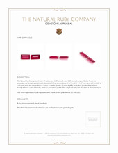 0.78&nbsp;Ct.Tw.Total Carat Weight Ruby Pair from Mozambique Appraisal