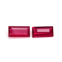 0.78 Ct.Tw.Total Carat Weight Ruby Pair from Mozambique Video
