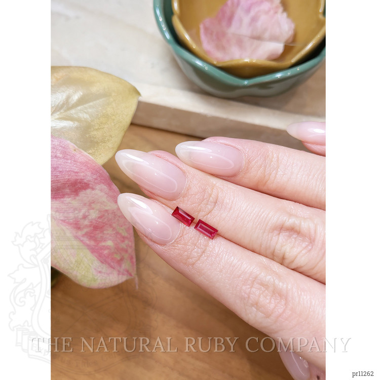 0.78 Ct.Tw. Ruby Pair from Mozambique