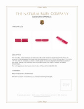 0.85&nbsp;Ct.Tw.Total Carat Weight Ruby Pair from Mozambique Appraisal