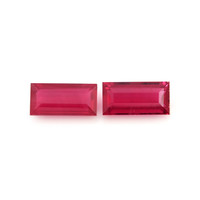 0.85 Ct.Tw.Total Carat Weight Ruby Pair from Mozambique Video