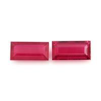 0.85 Ct.Tw.Total Carat Weight Ruby Pair from Mozambique Video