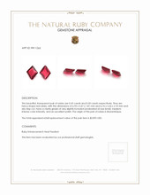 0.95&nbsp;Ct.Tw.Total Carat Weight Ruby Pair from Mozambique Appraisal