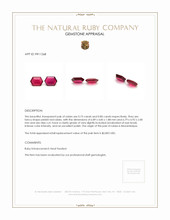 1.53 Ct.Tw.Total Carat Weight Ruby Pair from Mozambique Appraisal