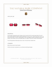 1.01 Ct.Tw.Total Carat Weight Pinkish Red Ruby Pair from Mozambique Appraisal
