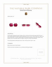 1.31 Ct.Tw.Total Carat Weight Ruby Pair from Mozambique Appraisal