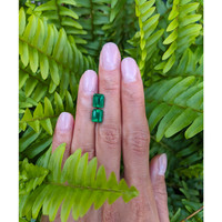 4.00 Ct.Tw.Total Carat Weight Emerald Pair from Colombia Life Style
