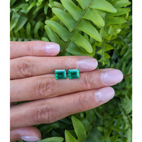 4.00 Ct.Tw.Total Carat Weight Emerald Pair from Colombia Life Style