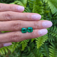 4.33 Ct.Tw.Total Carat Weight Emerald Pair from Colombia Life Style