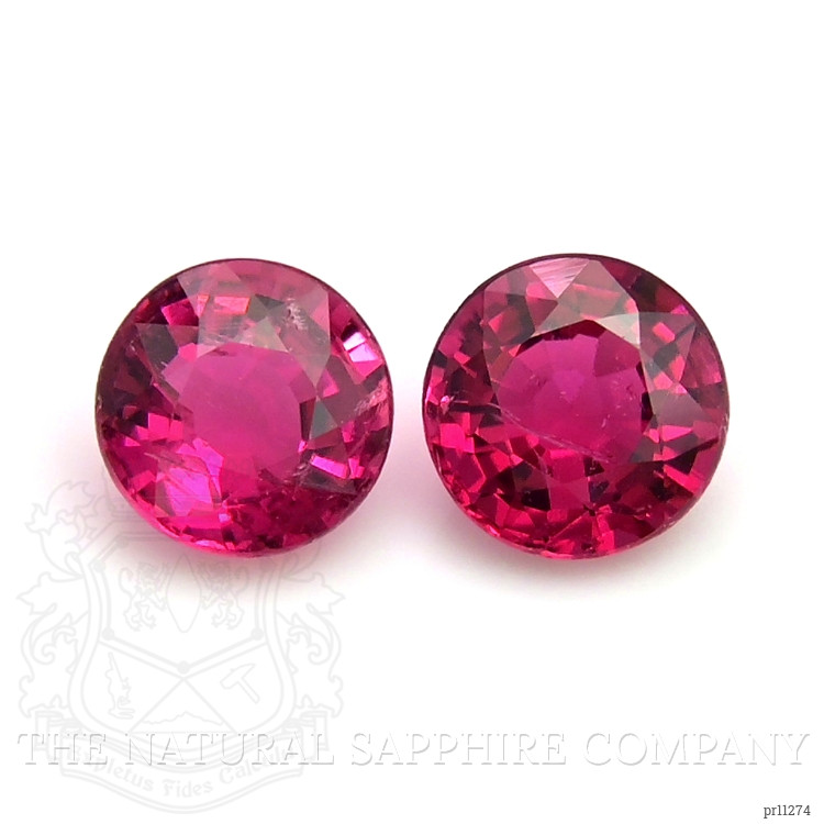 0.84 Ct.Tw. Rubellite Tourmaline Pair from Brazil