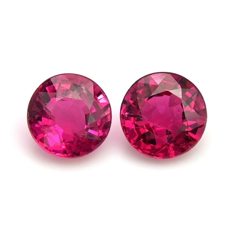 0.84 Ct.Tw. Rubellite Tourmaline Pair from Brazil