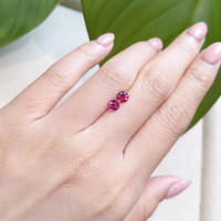 0.84 Ct.Tw.Total Carat Weight Rubellite Tourmaline Pair from Brazil Life Style