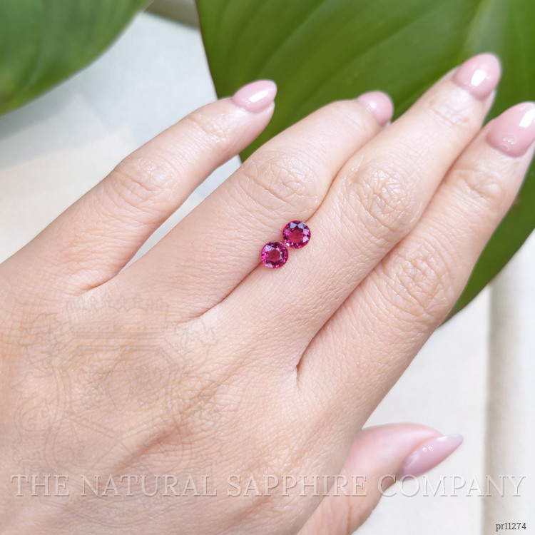 0.84 Ct.Tw. Rubellite Tourmaline Pair from Brazil