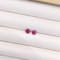 0.84 Ct.Tw.Total Carat Weight Rubellite Tourmaline Pair from Brazil Life Style